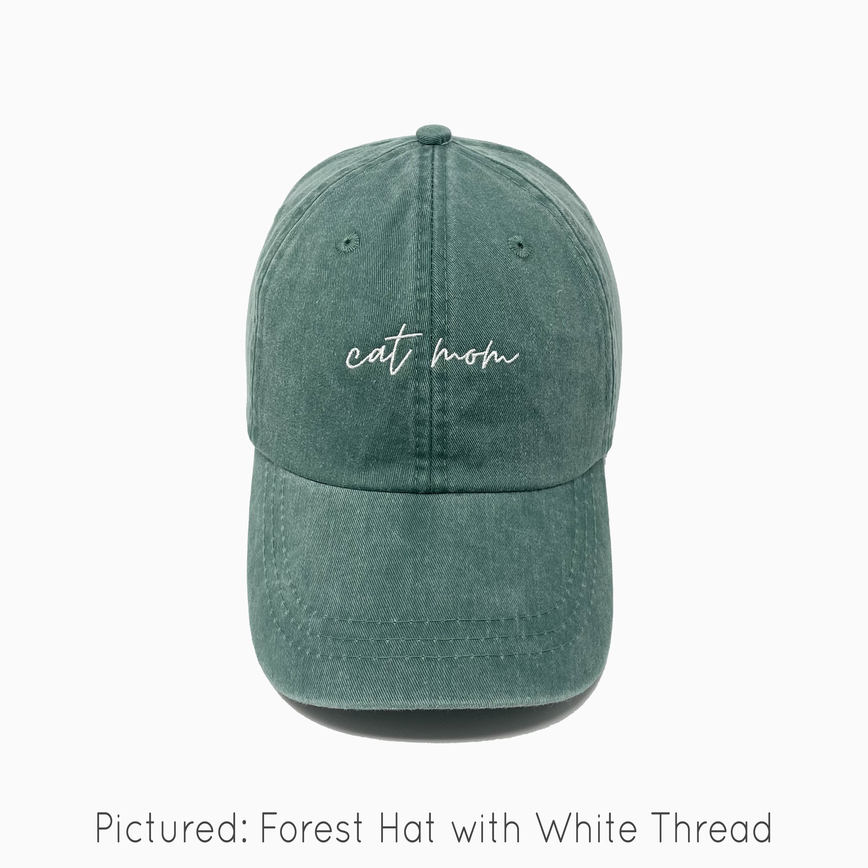 Cat Mom Pigment-Dyed Baseball Cap