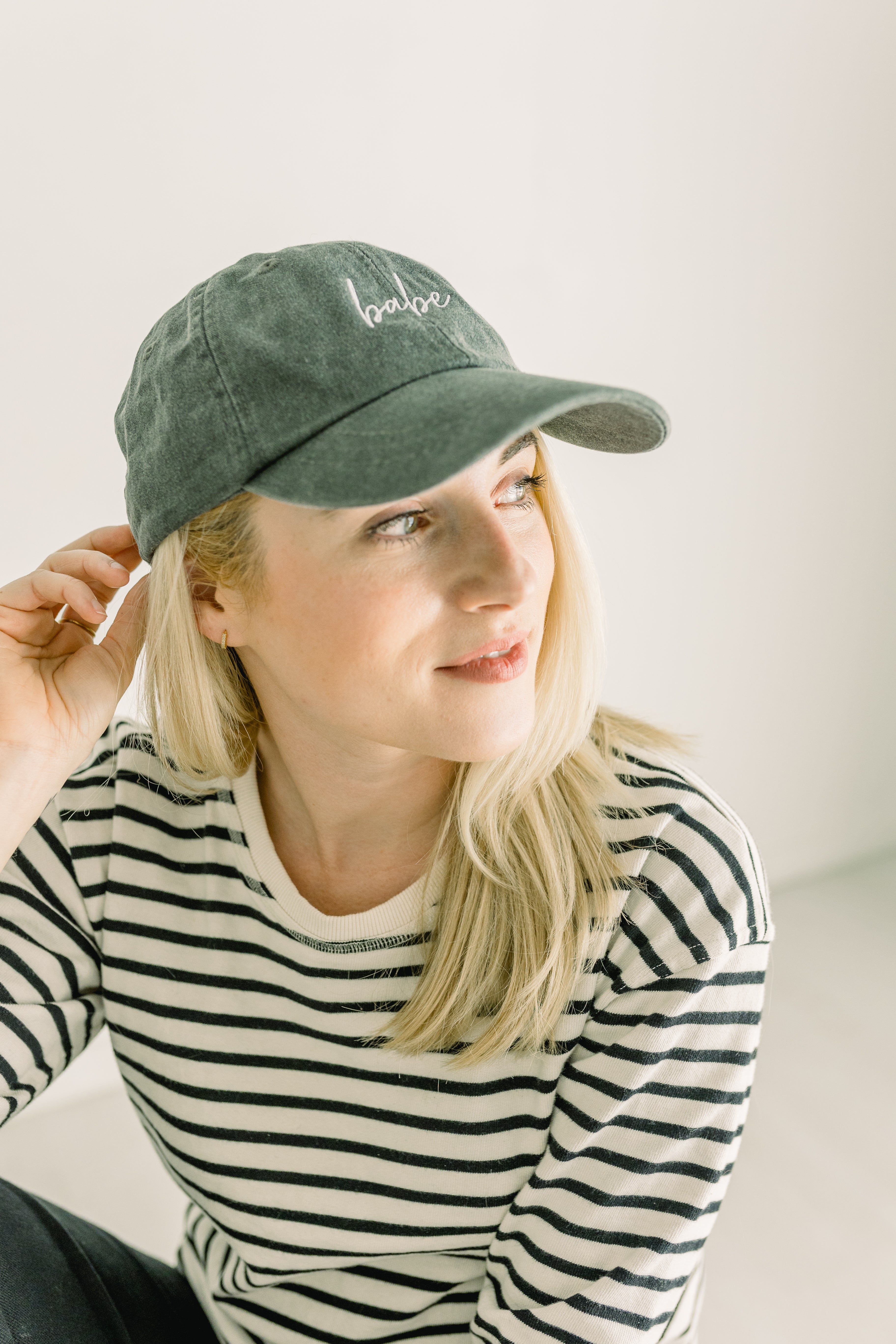 Babe Pigment-Dyed Baseball Cap (MoonTime Font)