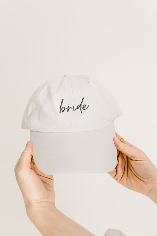 Bride Embroidered Pigment-Dyed Baseball Cap (MoonTime Font) - Adult Unisex