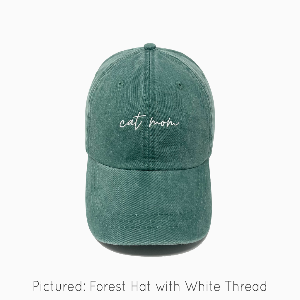 Cat Mom Pigment-Dyed Baseball Cap