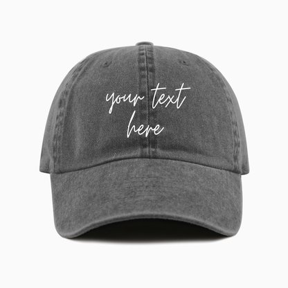 Custom Embroidered Pigment-Dyed Baseball Cap - Adult Unisex