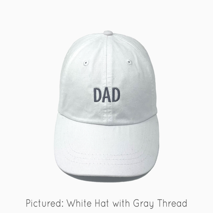 Dad Embroidered Pigment-Dyed Baseball Cap (Block Condensed Font) - Adult Unisex