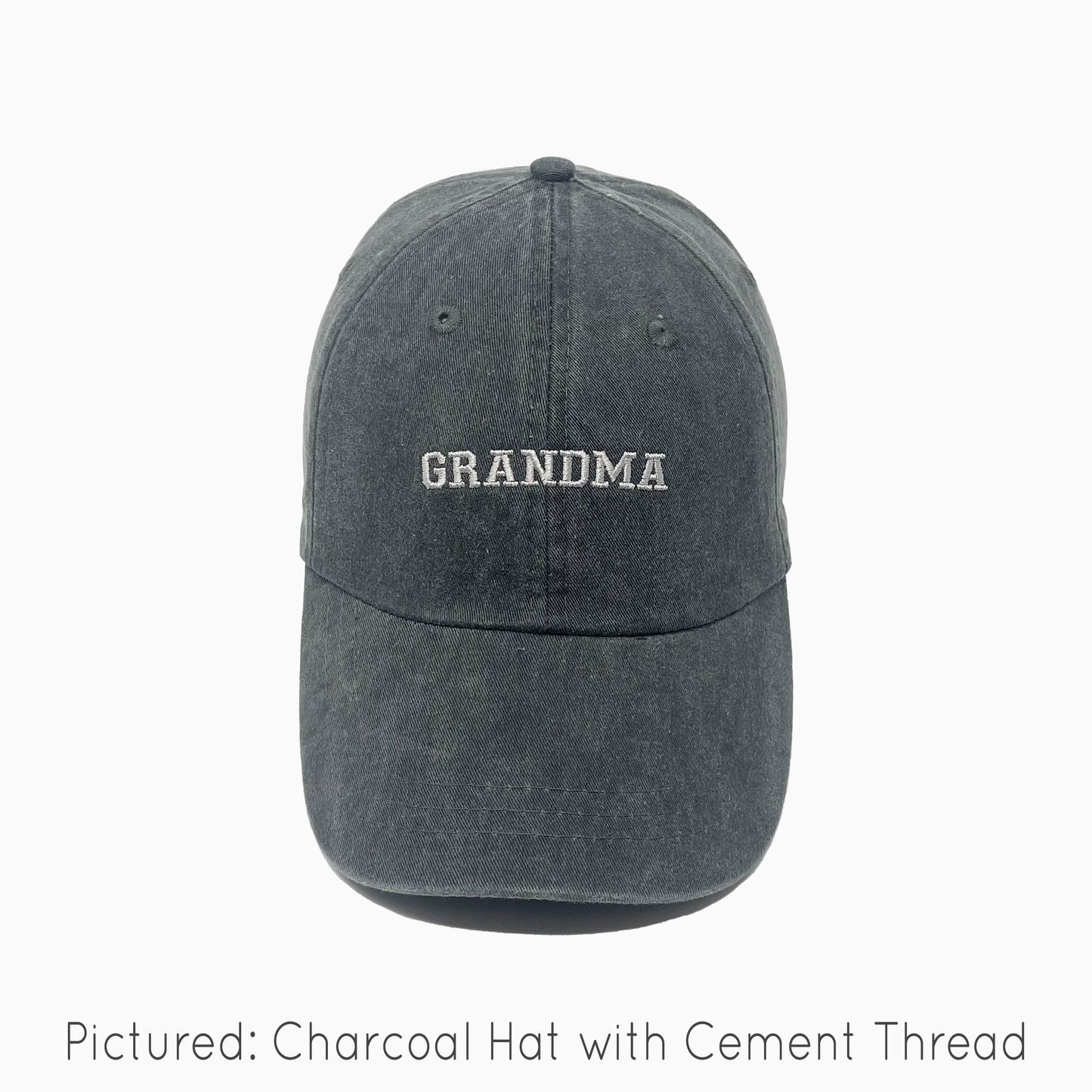 Grandma Embroidered Pigment-Dyed Baseball Cap (Sport Font) - Adult Unisex