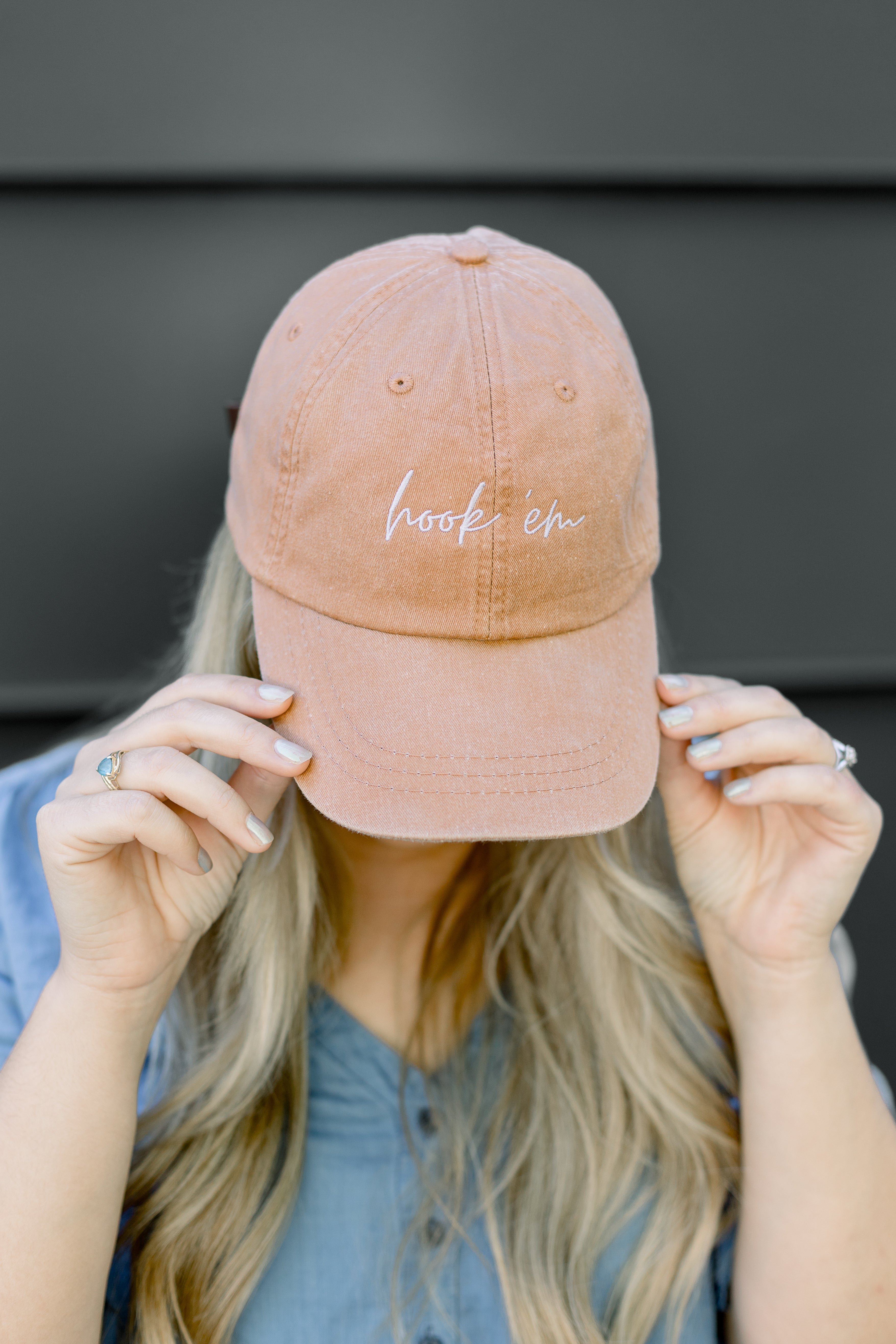 Hook 'Em Pigment-Dyed Baseball Cap