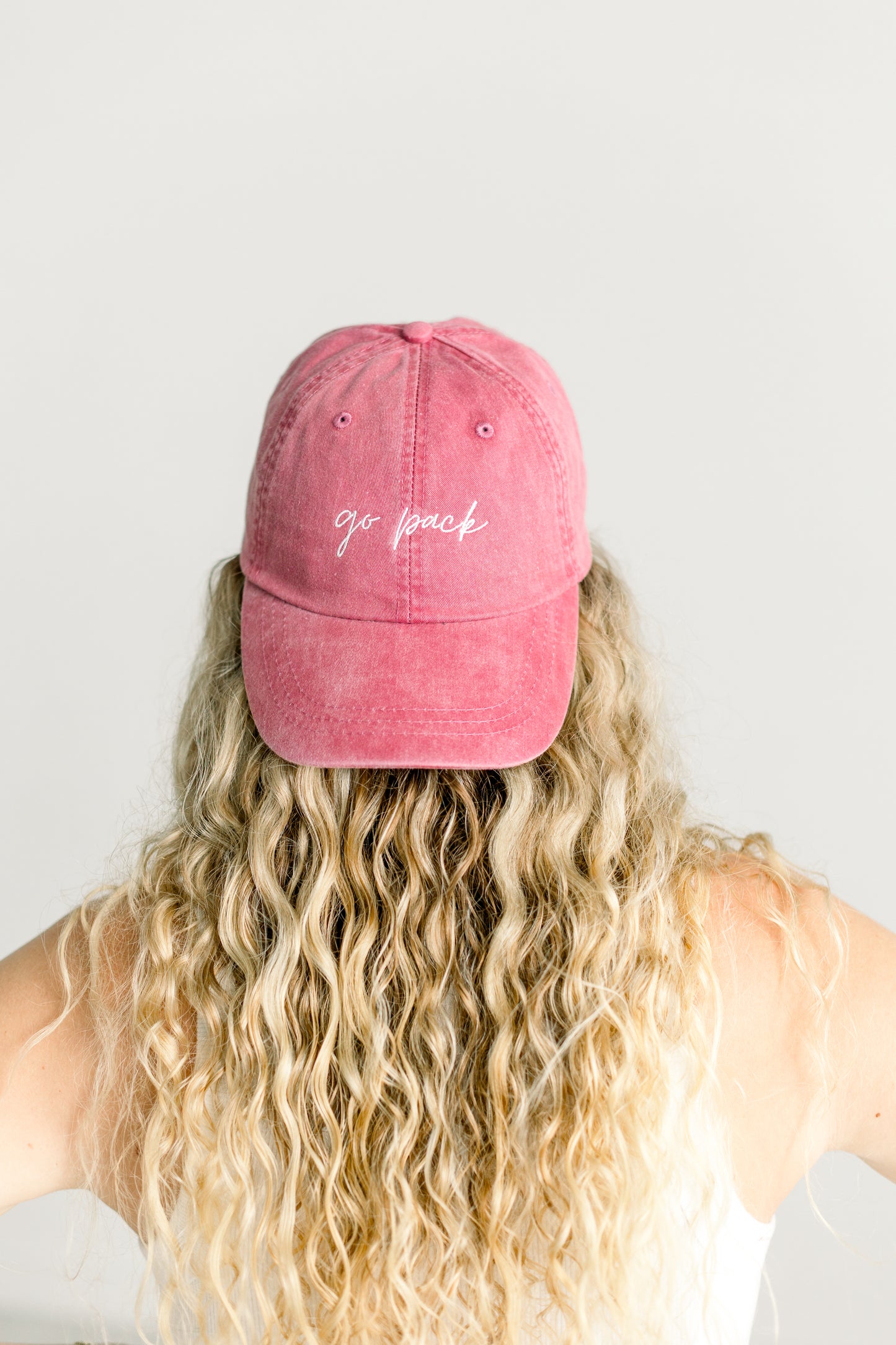 Go Pack Embroidered Pigment-Dyed Baseball Cap (MoonTime Font) - Adult Unisex