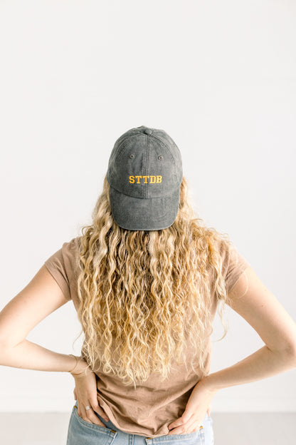 STTDB Embroidered Pigment-Dyed Baseball Cap (Sport Font) - Adult Unisex