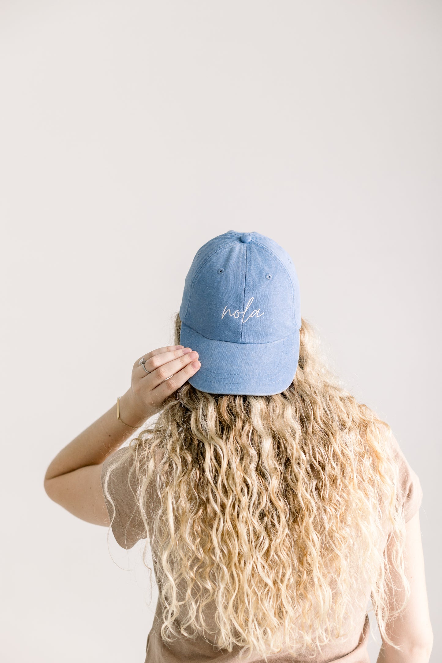 NOLA Embroidered Pigment-Dyed Baseball Cap (MoonTime Font) - Adult Unisex