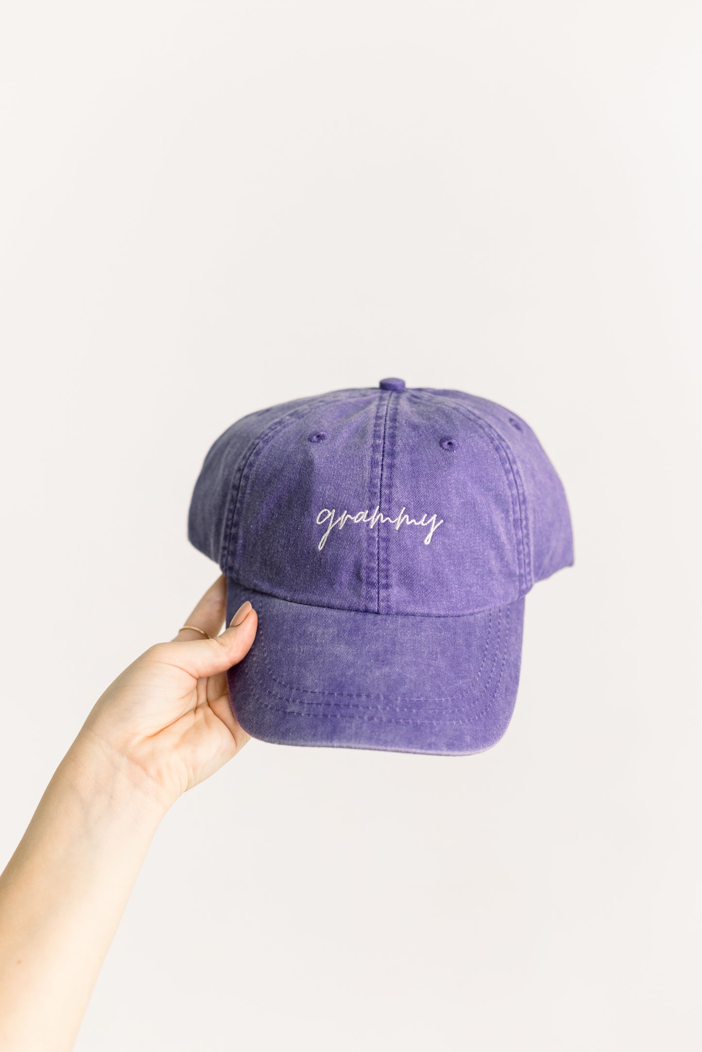 Grammy Embroidered Pigment-Dyed Baseball Cap (MoonTime Font) - Adult Unisex
