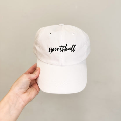 Sportsball Embroidered Pigment-Dyed Baseball Cap (MoonTime Font) - Adult Unisex